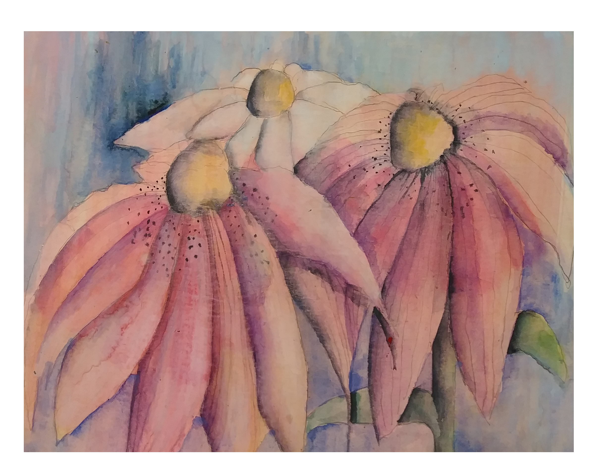 Watercolor painting of Flowers - Created in 2020